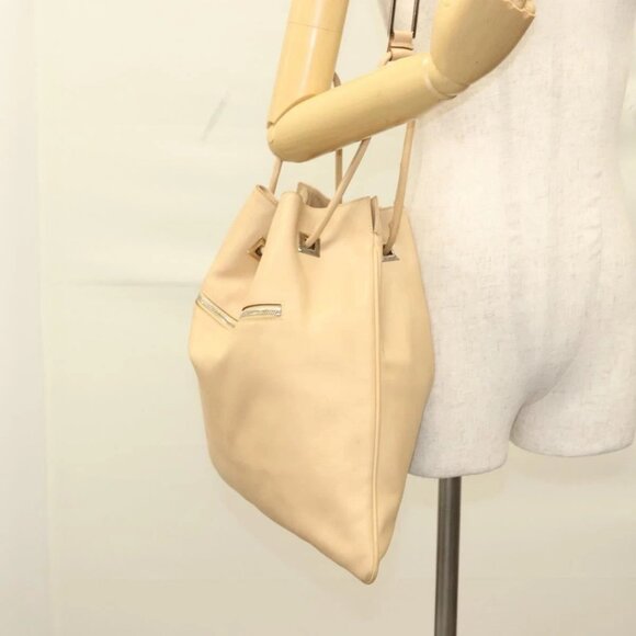 GUCCI Shoulder Bag Leather Beige Silver Auth bs27650 - Picture 15 of 16